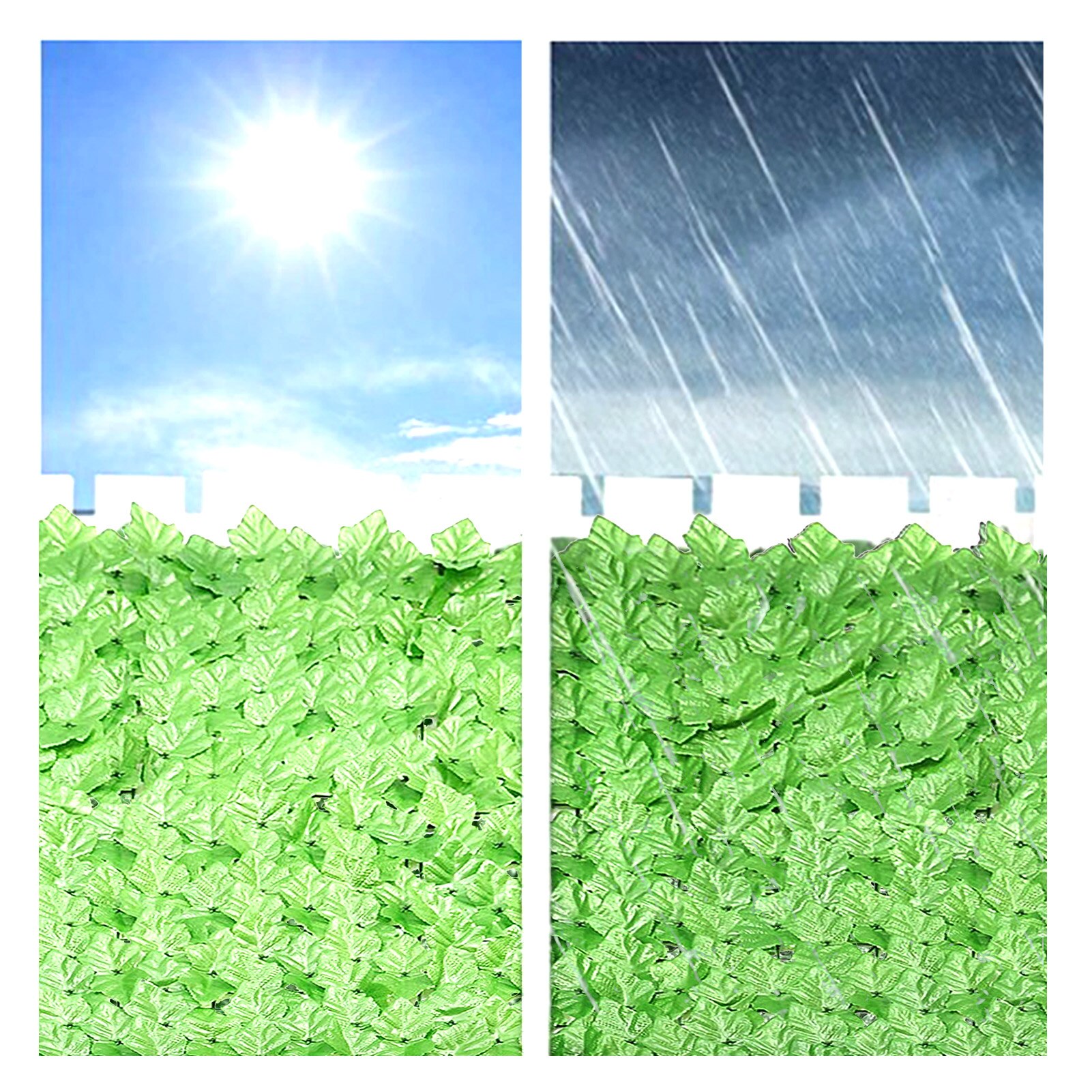 1.3M Artificial Leaf Garden Fence Screening Roll UV Fade Protected Privacy Artificial Fence Wall Landscaping Ivy Garden Fence