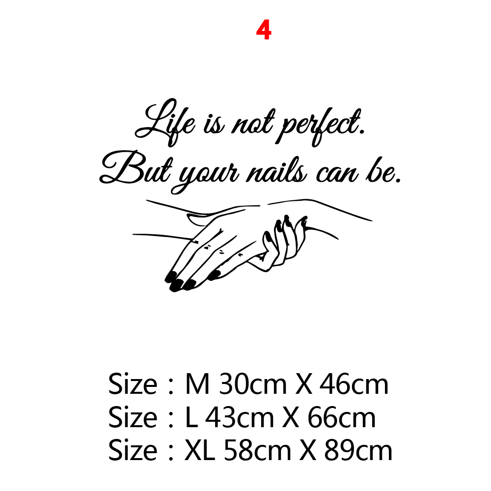 Creatieve Muurtattoo Nail Salon Wall Art Stickers Vinyl Decals Voor Nail Salon Room Decor Sticker Vinyl Muurschildering Behang Poster