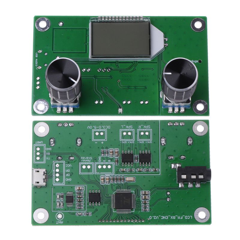 Módulo receptor de rádio fm estéreo digital 87-108mhz dsp &amp; pll lcd + controle serial