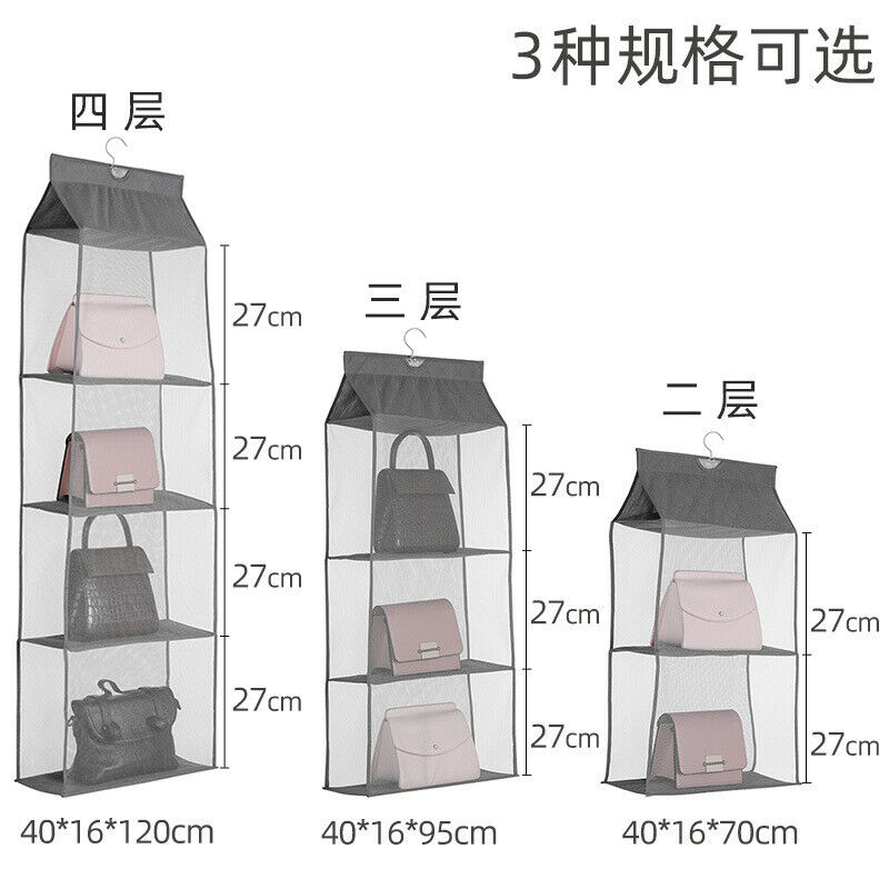 3 Pockets Wall Door Closet Home Hanging Storage Bag Organizer Pouch Home Useful