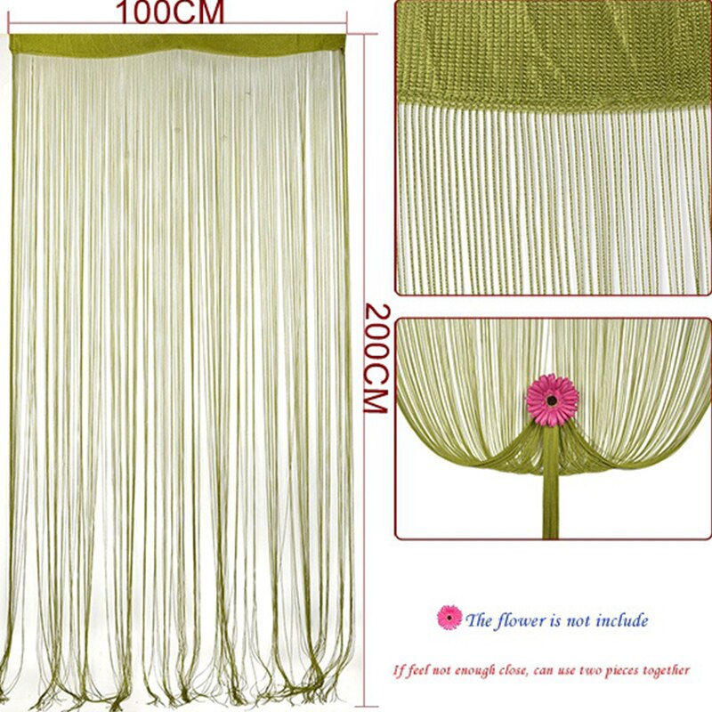 200cm*100cm Panel Fringe String Curtain Room Divider Wedding Drapery