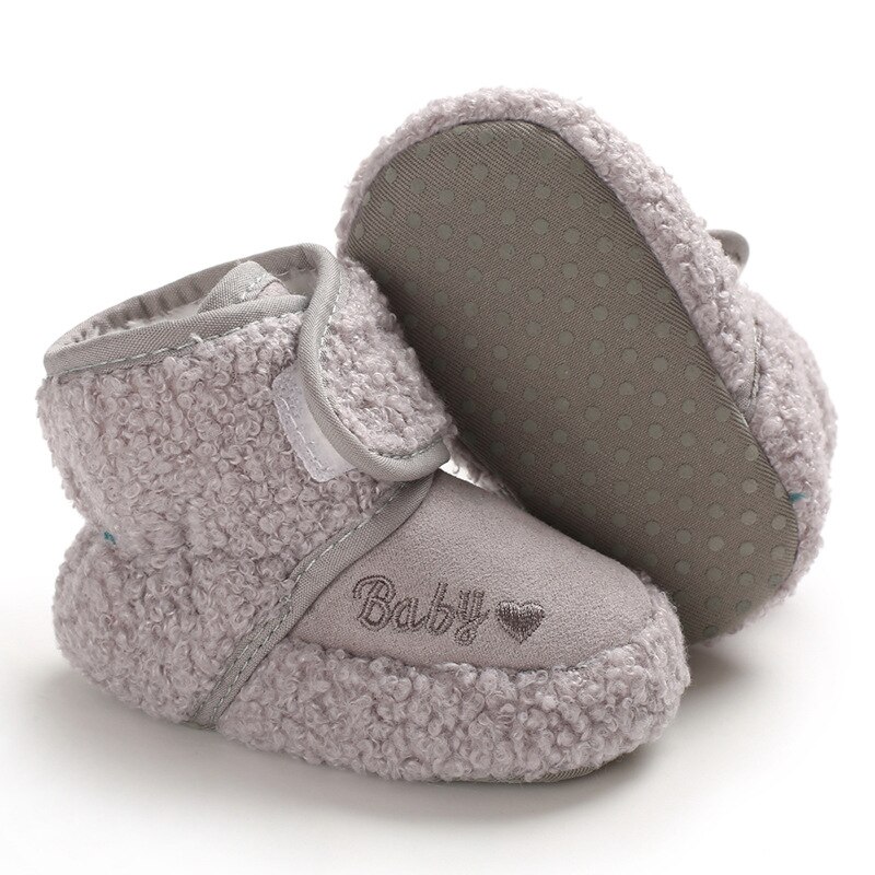 Unisex Baby Gezellige Fleece Booties Peuter Baby Schoenen Mode Warme Pluche Winter Pasgeboren Laarzen 0-18 Maanden 11 cm 12 Cm 13 Cm