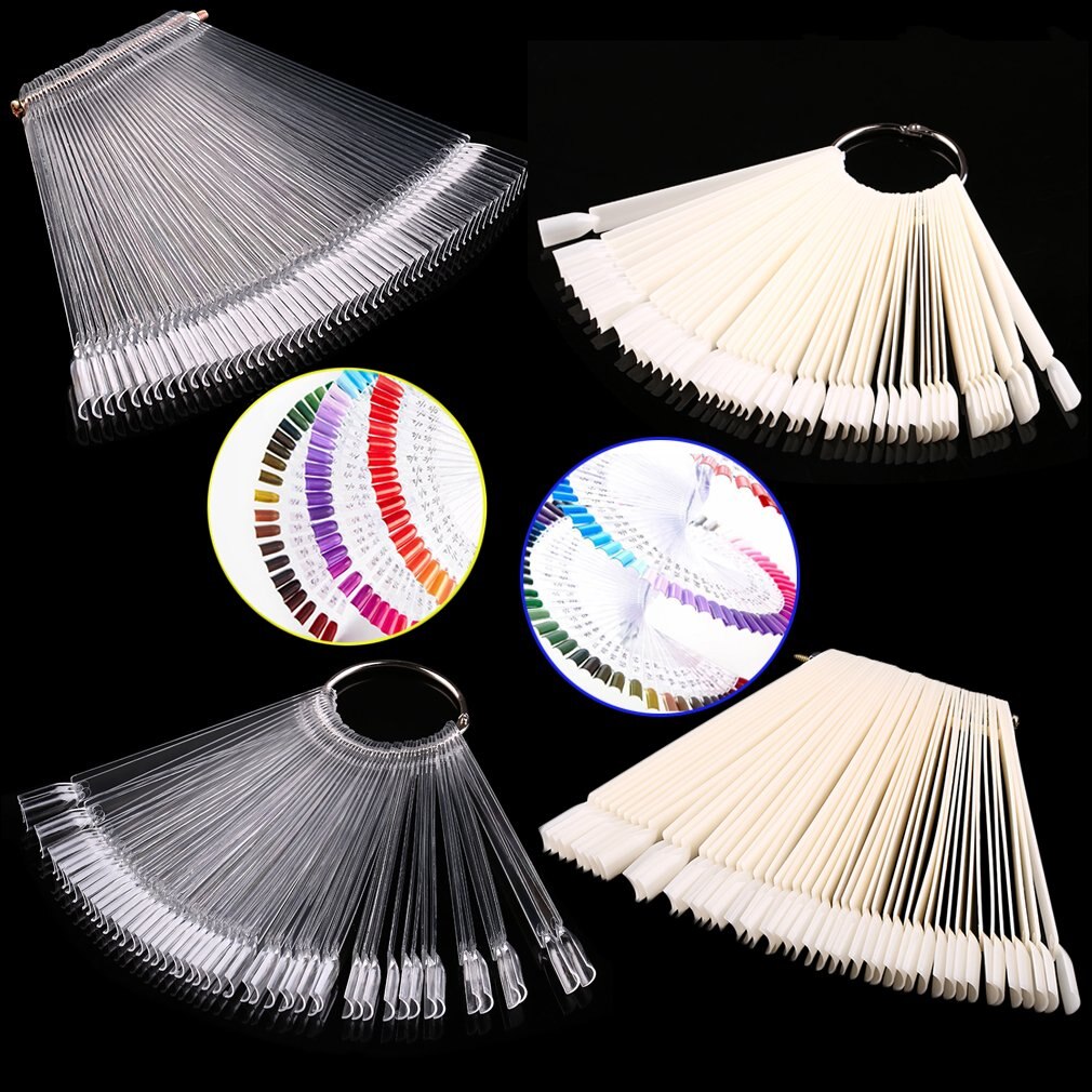 Valse Display Nail Art Fan Wiel Polish Praktijk Tip Sticks Nail Art Tips Sticks Poolse Beeldscherm Fan Nagels Makeup Tools 50 Stks/set