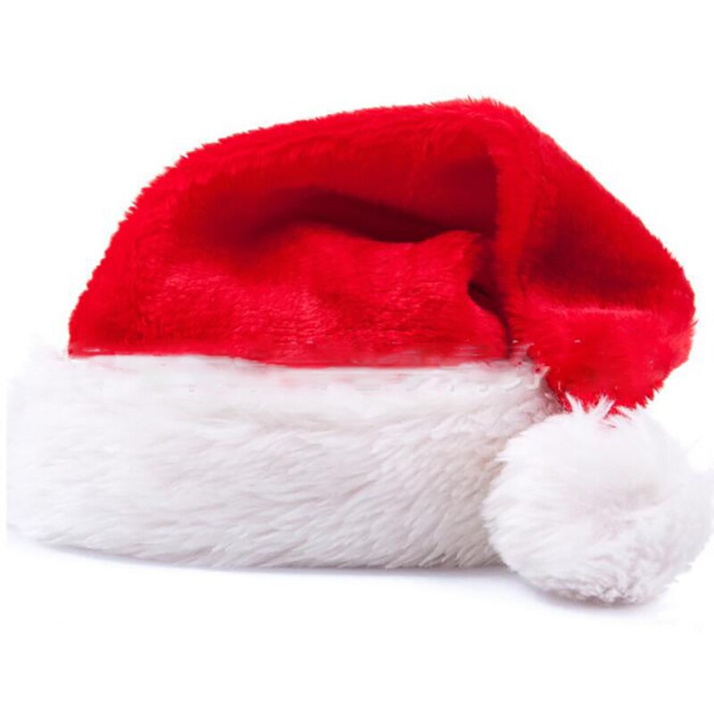 Kerstmuts Voor Volwassenen Winter Warm Pluche Cap Xmas Party Decor Hoed Grote Bal Pluche Kerstmuts Kerstman hoed