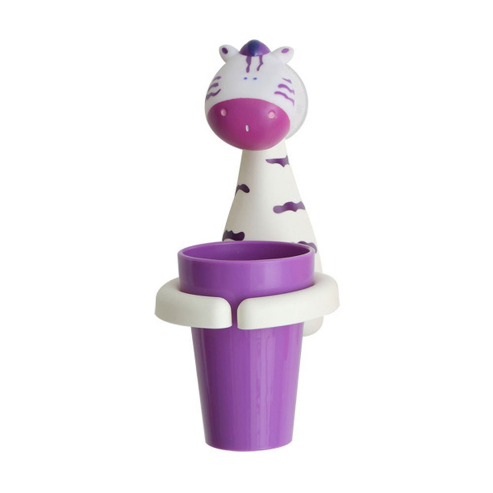 Kreative Saugnapf Zahnbürste Halfter Baby freundlicher freundlicher Zahnbürste Saugnapf Nette Ebene Giraffe Schwein Zahn Pflege Tasse: Zebra