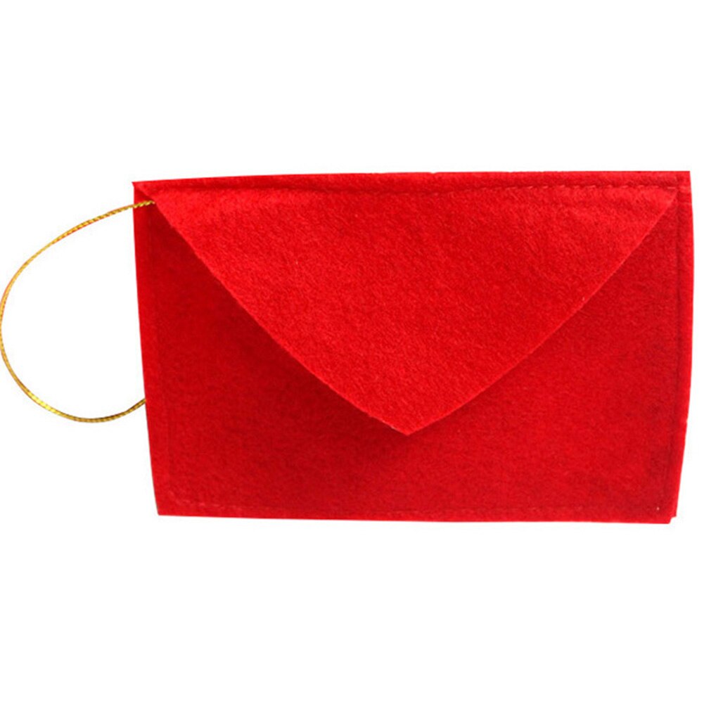 10pcs Christmas Santa Claus Wishing Letter Envelope Hanging Decor Christmas Tree Cards Candy Bags For Party