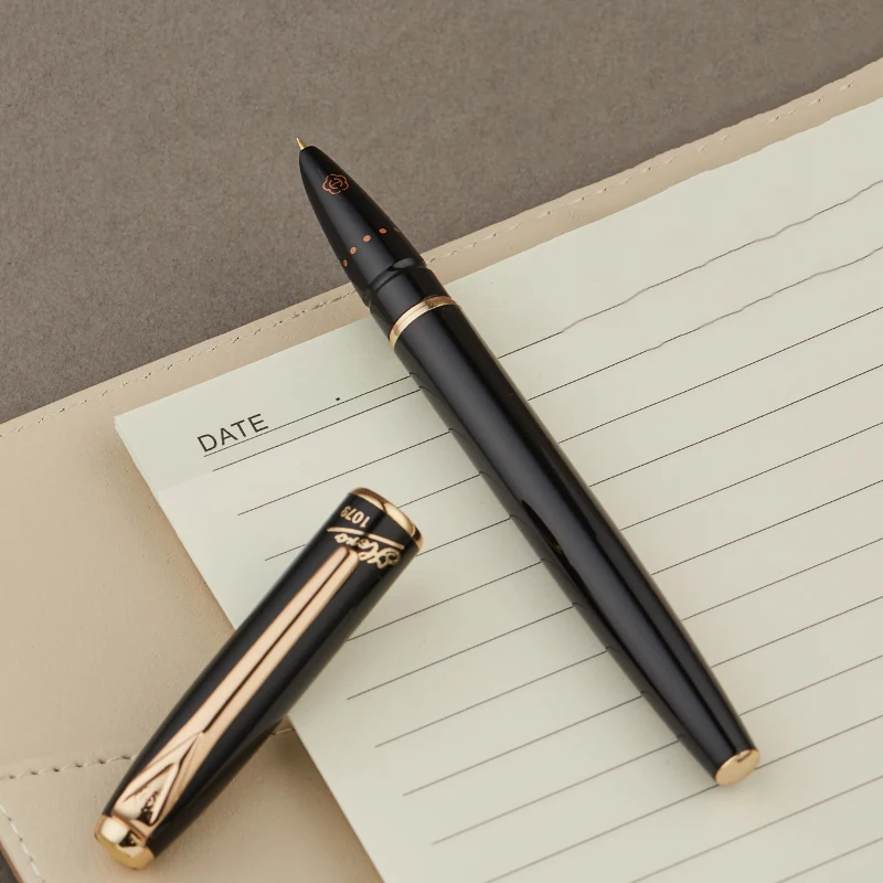 Metalen Hero Vulpen Klassieke Zwarte Pen Authentieke Iraurita Extra Fijn 0.38mm Glad Financiële Kantoor Student Inkt Pen: Default Title