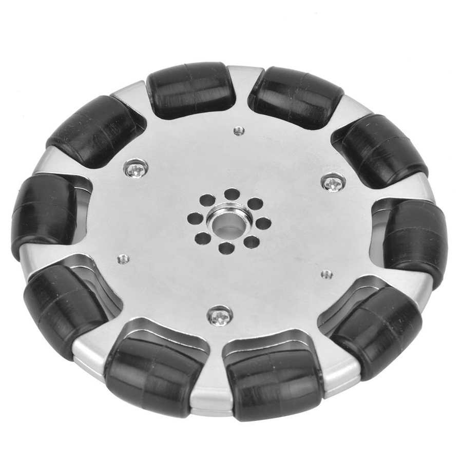 1pc 4 inches Metal Omnidirectional Wheel and neoprene roller Directional Universal Wheel Industrial Robot Parts