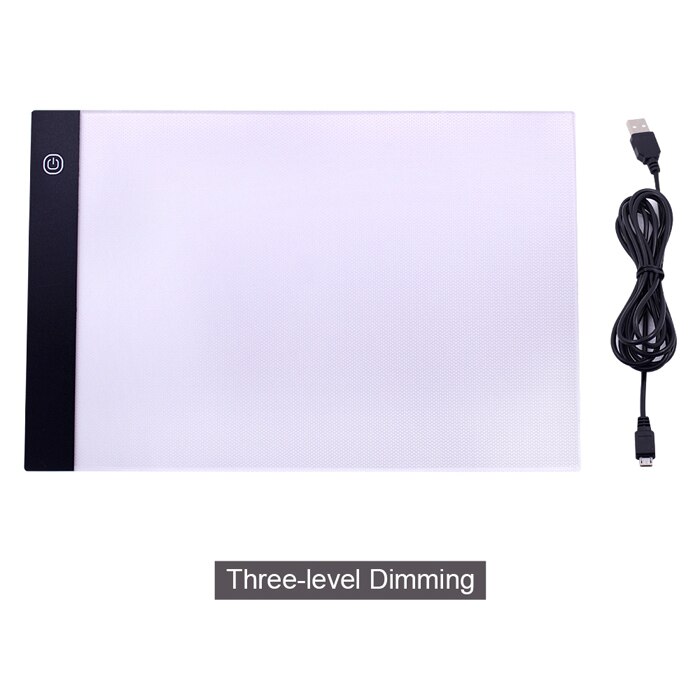 A4 LED Light Box Drawing Tablet - 1366 Pressure Levels - USB Graphics Pad - Acrylic Panel: Three-level Dimming