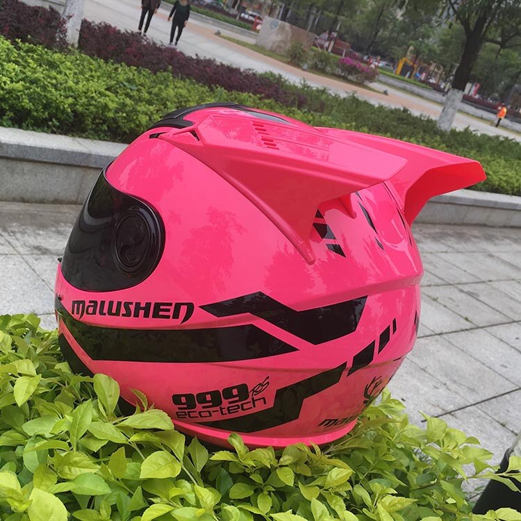 Malushen Motorhelm Motorcross Apparatuur Beschermen Oor Helm Persoonlijkheid Volledige Gezicht Motor Helm Met Bril