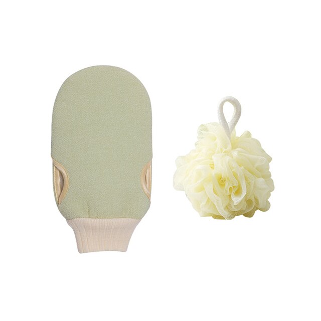 Back Strip Bath Ball Bath Towel Scrub Thickening Suit Rubbing Back Mud Peeling Body Scrubber Bathroom Clean Skin Brushes: Green-2PCS
