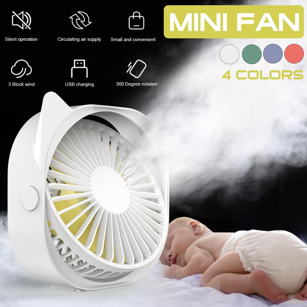Summer Mini USB Rechargeable Air Cooling Fan Clip Desk Fan Dual Use Home Student Dormitory Bedside Portable Desktop Office Fan