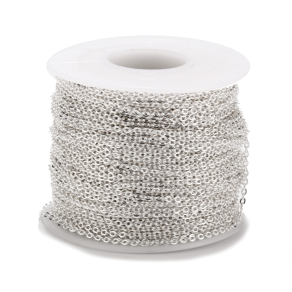 10 meter guld rustfrit stål kæde til armbånd metal halskæder 1.5mm rolo kabel kæder bulk diy smykker fremstilling