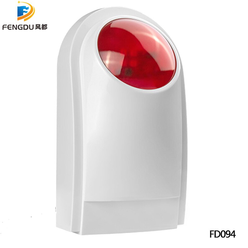 Waterproof Security Alarm System Indoor Outdoor Wireless 433mhz 110dB Flash Siren Strobe Light Siren Burglar Sensor Alarm System