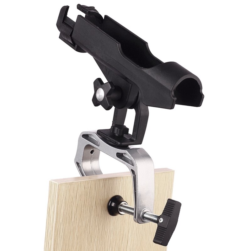 2Pack Fishing Boat Rods Holder With Large Clamp Opening 360 Degree Adjustable Fishing Rod Racks Folding Holder