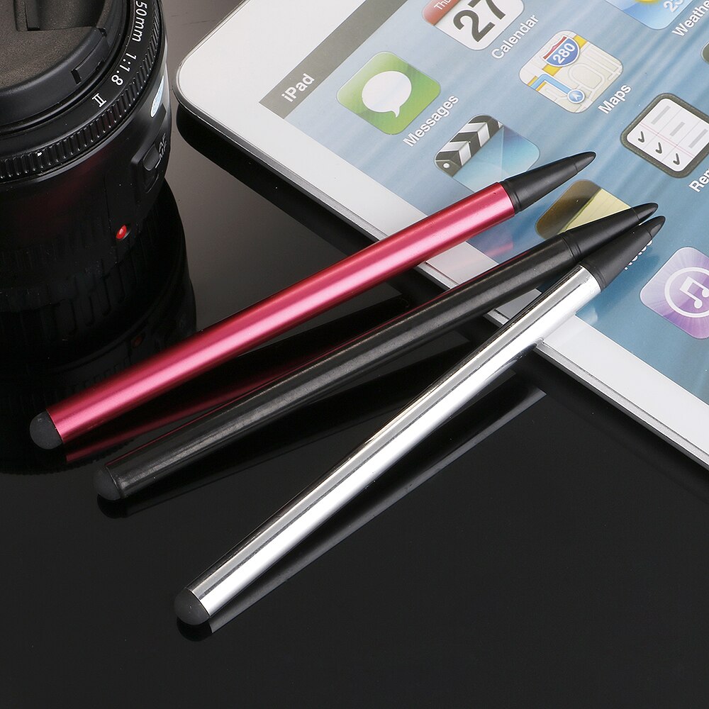 12 cm stylus pen resistive og kapacitive touch screen penne hård spids til iphone og windows mobile praktisk sølv