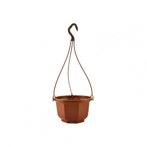 Panier de jardinière suspendu en plastique, Pots de fleurs de jardin pour plantes d&#39;intérieur et d&#39;extérieur succulentes, avec crochet: Coffee 160