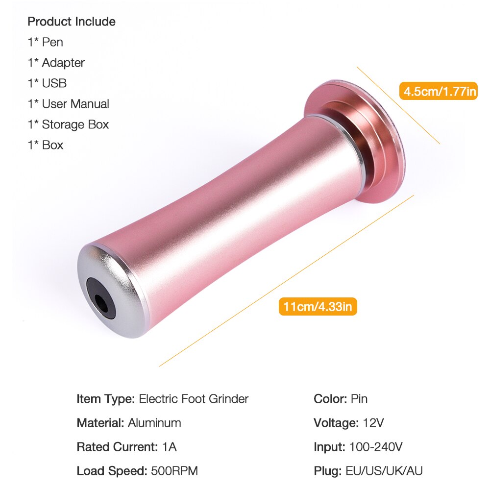 Elektryczna szlifierka robić stóp szlifierka robić stóp złuszczający pilnik usuwający martwy naskórek i zgrubienia urządzenie robić pielęgnacji stóp Pedicure wielofunkcyjne