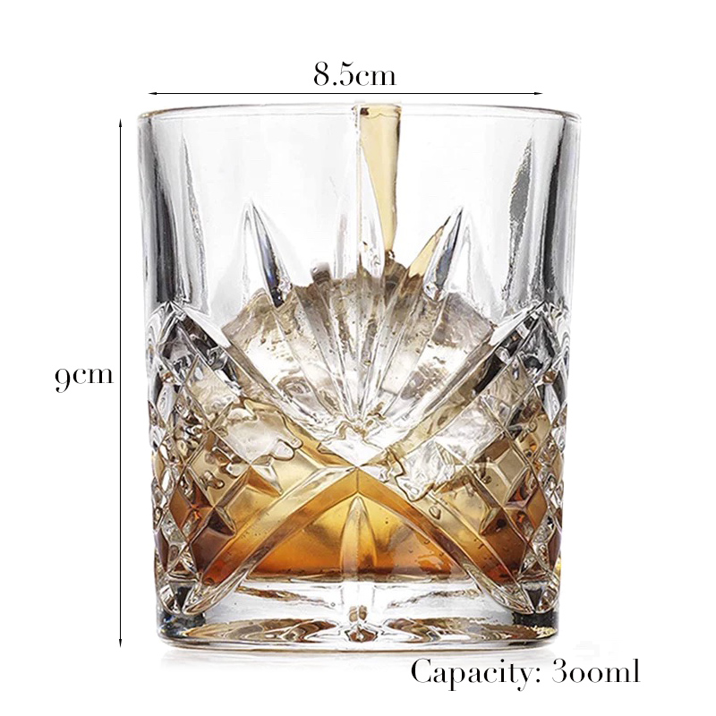 Vasos de whisky de 1 Uds., vasos de rocas antiguas, cristalería para cóctel escocés, Bourbon, Gin, Voldka, Brandy: Negro