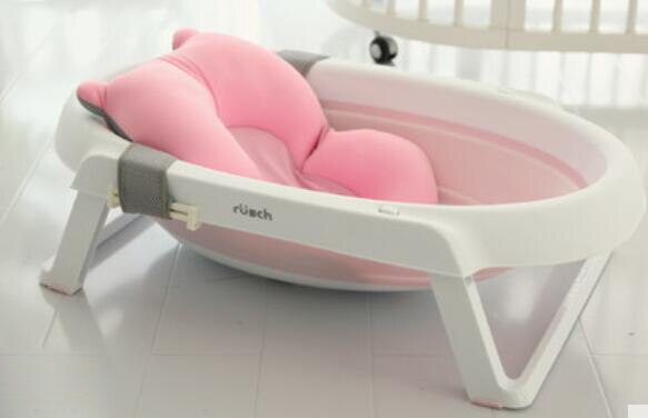 Baby Opvouwbare Bad Kinderen Badkuipen voor Baby 'S: pink with bath mat