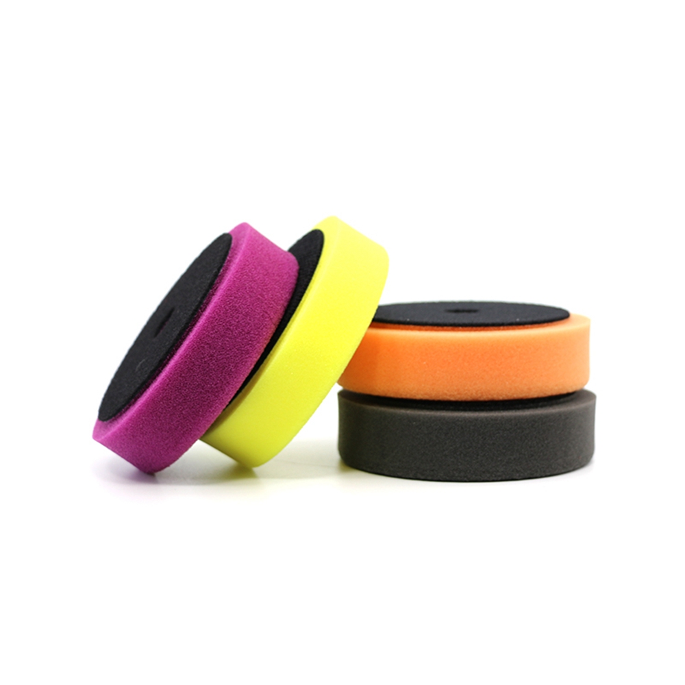 DETAILING Car Polishing Kit Buffing Pad Set Foam Sponge Waxing Pad Kit Tool For Polisher DA/RO/GA Auto Care Buffing Pads: Wave Sponge / Brown