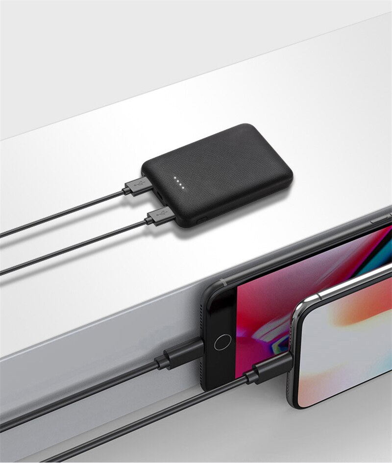 Energie Bank 10000mAh Dual USB praktisch Ladegerät Externe Batterie Pack Für iPhone 8 X Xiao mi mi Tragbare ladegerät mi ni Energie