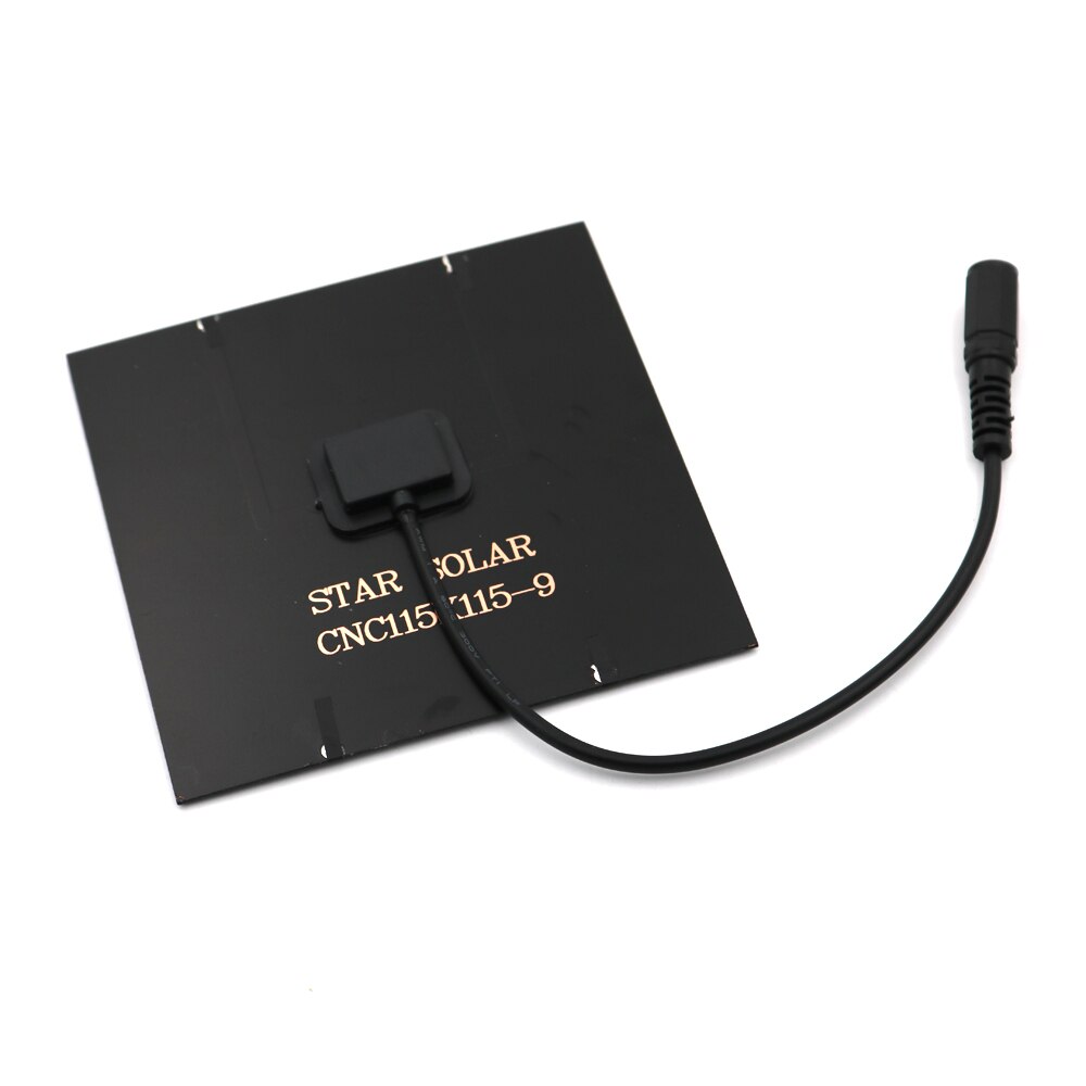 Panel Solar transparente de 10W/5W/3W/2W y 9V, módulo de celda Mono de 7,4 V, 6,4 V, 26650, 18650, 3,2 V y 3,7 V, conector de batería DC 5,5*2,1