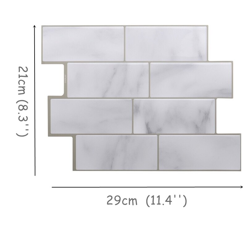 3d Marble Mosaic Wall Decal Waterproof Self Adhesive Wall Tile Backsplash Kitchen Bathroom Home Sticker Wall Decal
