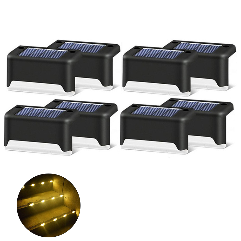 Warmweiß Solar- Zaun Lampe LED Solar- Schritt Lampe draussen Schritt Licht wasserdichte Garten Dekor Lampe für Terrassen treppe Geländer Weg: verrotten