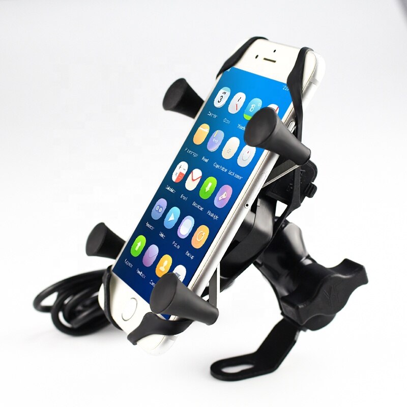 Universele motorfiets stuurhouder voor mobiele telefoon met usb-lader