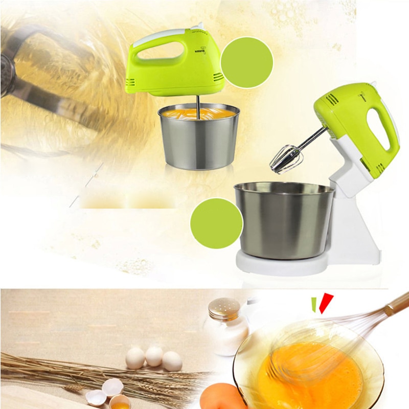 Elektrische Keuken Voedsel Mixer Tafel & Stand Cake Deeg Mixer Handheld Eiklopper Blender Bakken Slagroom Machine 7 snelheid