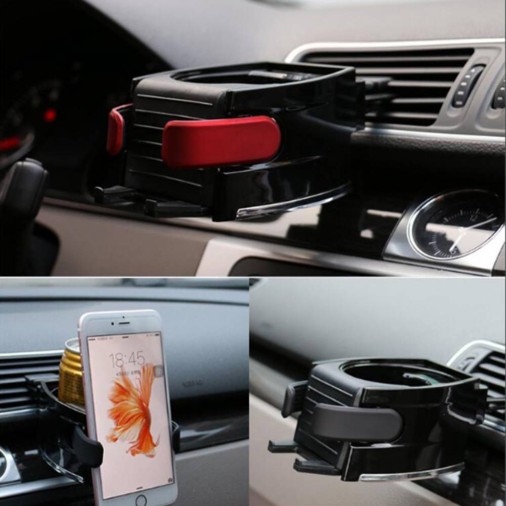 2 In 1 Auto Levert Auto Cup Drink Bottle Holder Air Vent Outlet Water Fles Telefoon Stand Drink Cup Houders 4 Kleuren