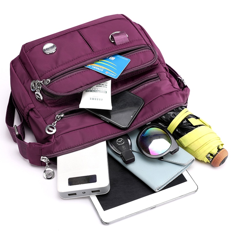 ¡Novedad de ! Bolsos cruzados de gran capacidad para mujer, bandoleras multibolsillos, bolsos de lona de ocio, bolsa de viaje para mujer