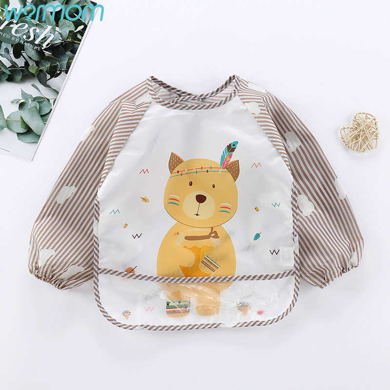 Warmom Baby Bibs Cute Cartoon Animals Waterproof Colorful Children Bib Lunch Feeding Bibs Baby Cartoon Feeding Bibs