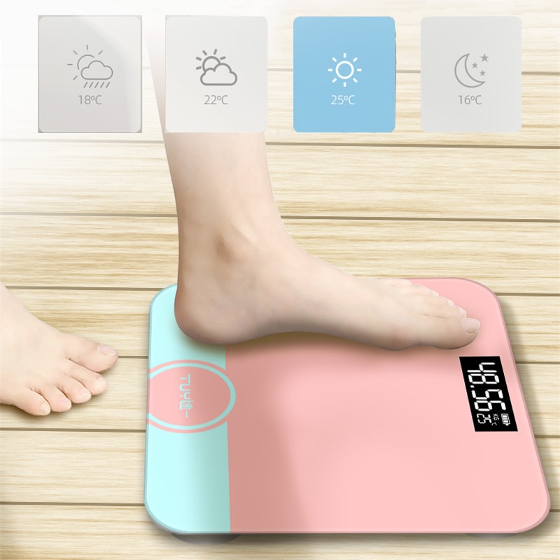 Electronic Scale Human Body Scale Health Weight Scales Household Bathroom Weighing Scale USB Charging Digital LED Display