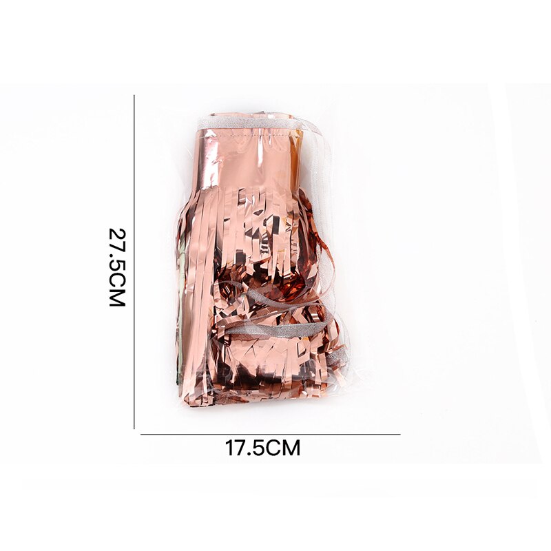 2.75M Foil Tinsel Banner Party Decorations Anniversaire Wedding Decoration Birthday Party Backdrop Easter Tassel Foil Curtain