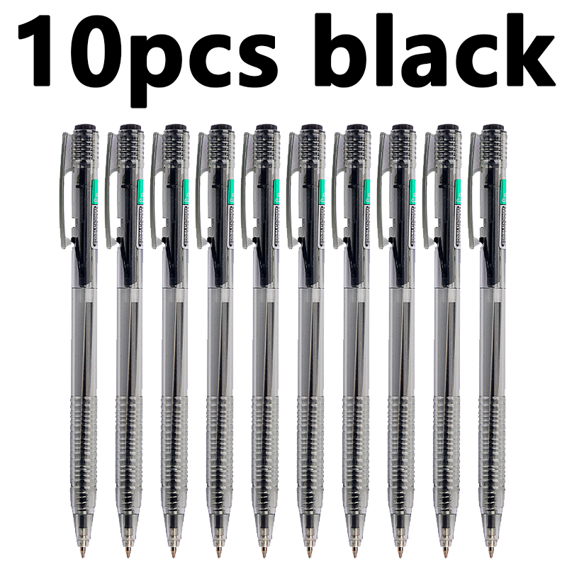 10/50 pçs preto vermelho azul caneta esferográfica 0.7mm caneta esferográfica estudante assinatura caneta escrita papelaria escola acessórios de escritório: Branco