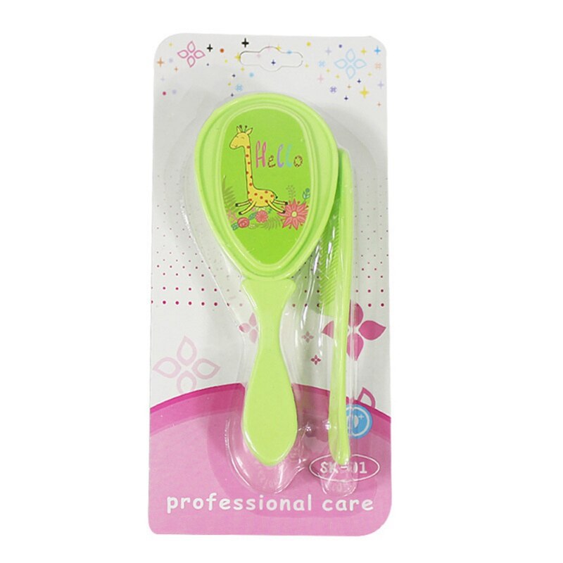 2 Stks/set Pasgeboren Baby Cartoon Haar Borstel Zachte Baby Kam Head Scalp Massager Tool Set Baby Kids Hair Care Baby haar Borstel Kam: G