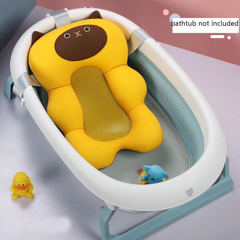 Baby shower badepude bærbar luftpude seng/stol/hylde skridsikker badekarmåtte tegneserie sikkerhed sikkerhed badesæde støttepude: 17