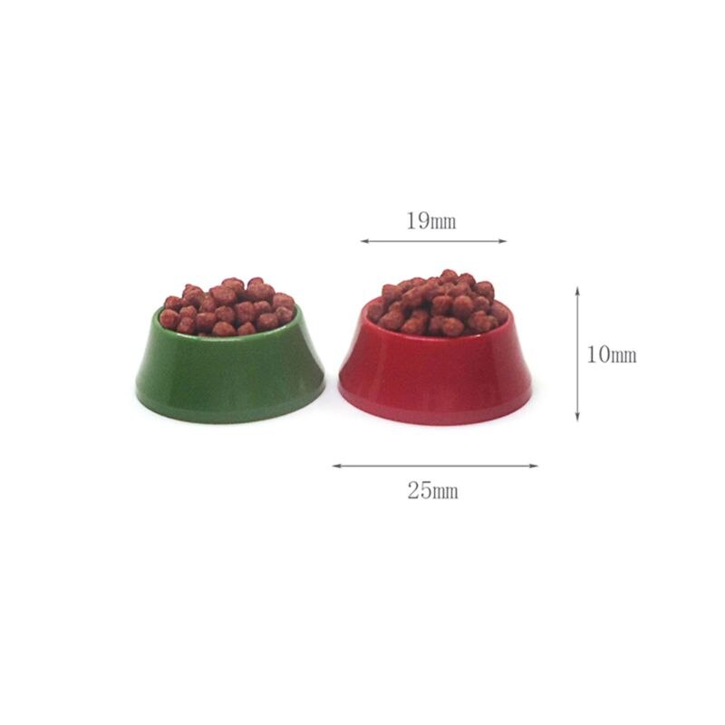 1/12 Dollhouse Miniature Pet Dog Cat Food On Bowl Kitchen Garden Decor Doll House Accessories 40JC