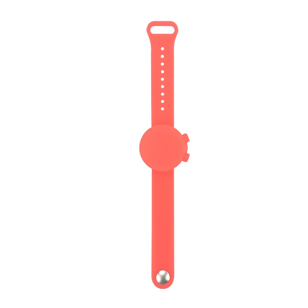 Disinfettante per le mani Wristband Del Silicone Del Braccialetto Mano Dispenser Disinfettante Per Le Mani Braccialetto Disinfettante Repellente Per Zanzare Crema Solare Lozione Per Bambini Wristband: (Transparent Red