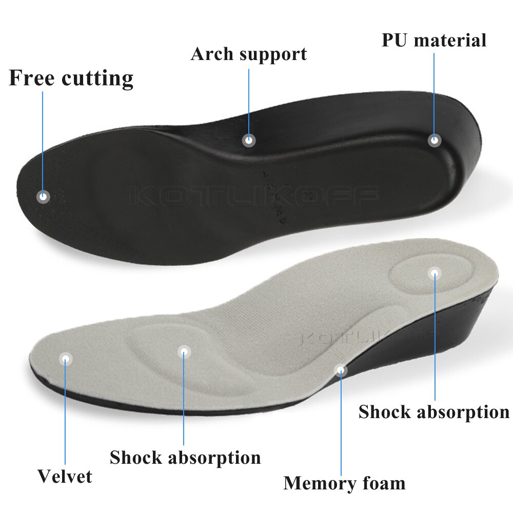 Semelle intérieure Invisible pour augmenter la hauteur, unisexe, 1.5-4.5cm, rehaussement du talon