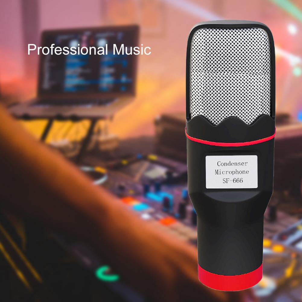 sf666 Handheld Microphone Newest Universal Noise Reduction Portable Condenser Mic with Tripod for Computer Home Meeting