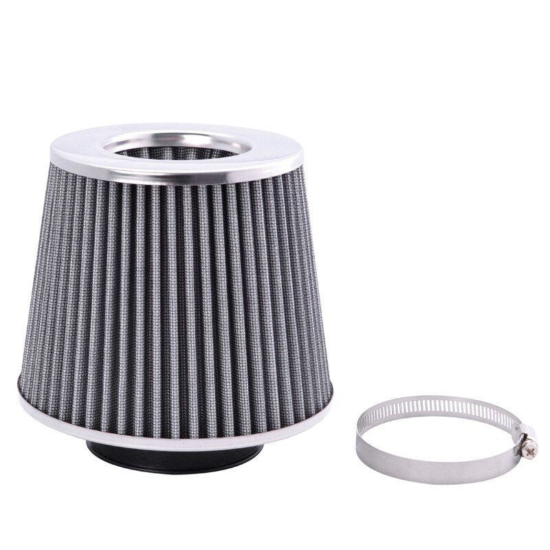 ESPEEDER Universal Car Air Filter 3inch Cold Air Intake Supercharger for 76mm Oil Hose Kit: Gray