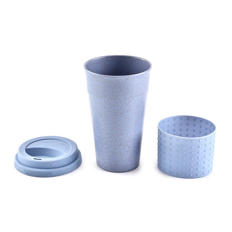 Tasse en fibre de bambou, ML, tasse en paille de blé, boisson créative, réutilisable, voyage, , 300