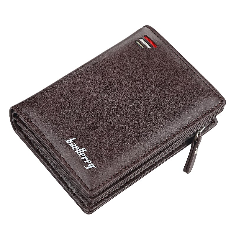 Baellerry Short Men Wallets Card Purse Multifunction Leather Wallet for Male Zipper Wallet: style1