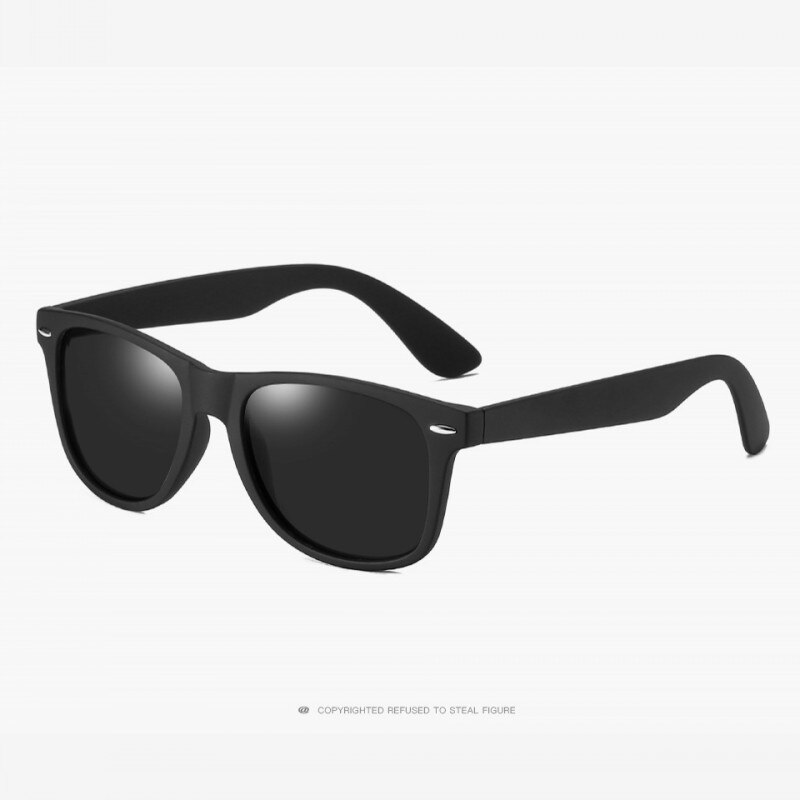 Polarized Sunglasses Men Women Driving Coating Points Black Frame Eyewear Male Sun Glasses UV400 Rays Sunglasses: black F grey