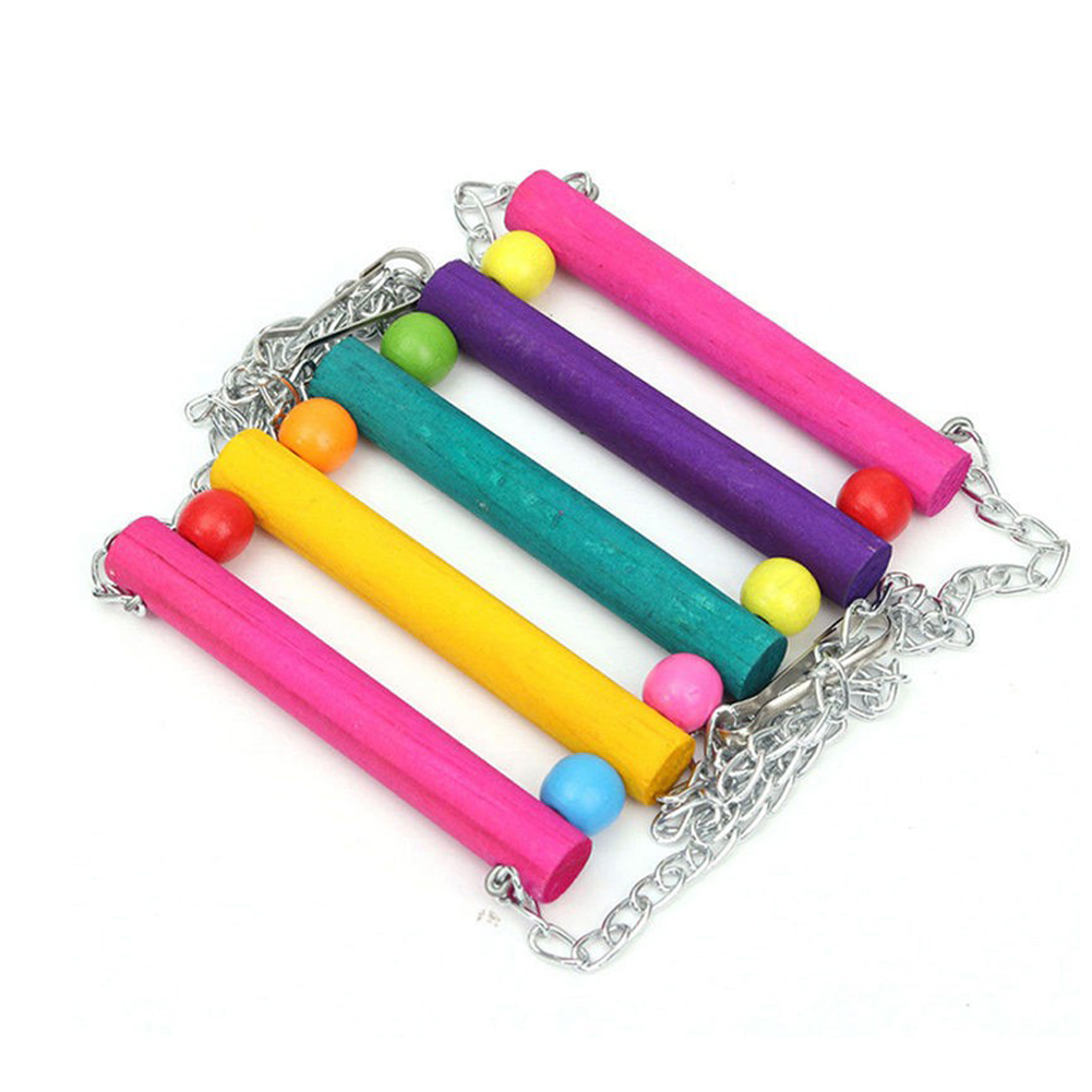 Columpio para aves juguetes, perchas periquito jaula colgante juguete para Conures loros periquitos Cockatiels Macaws Finches (colorido)