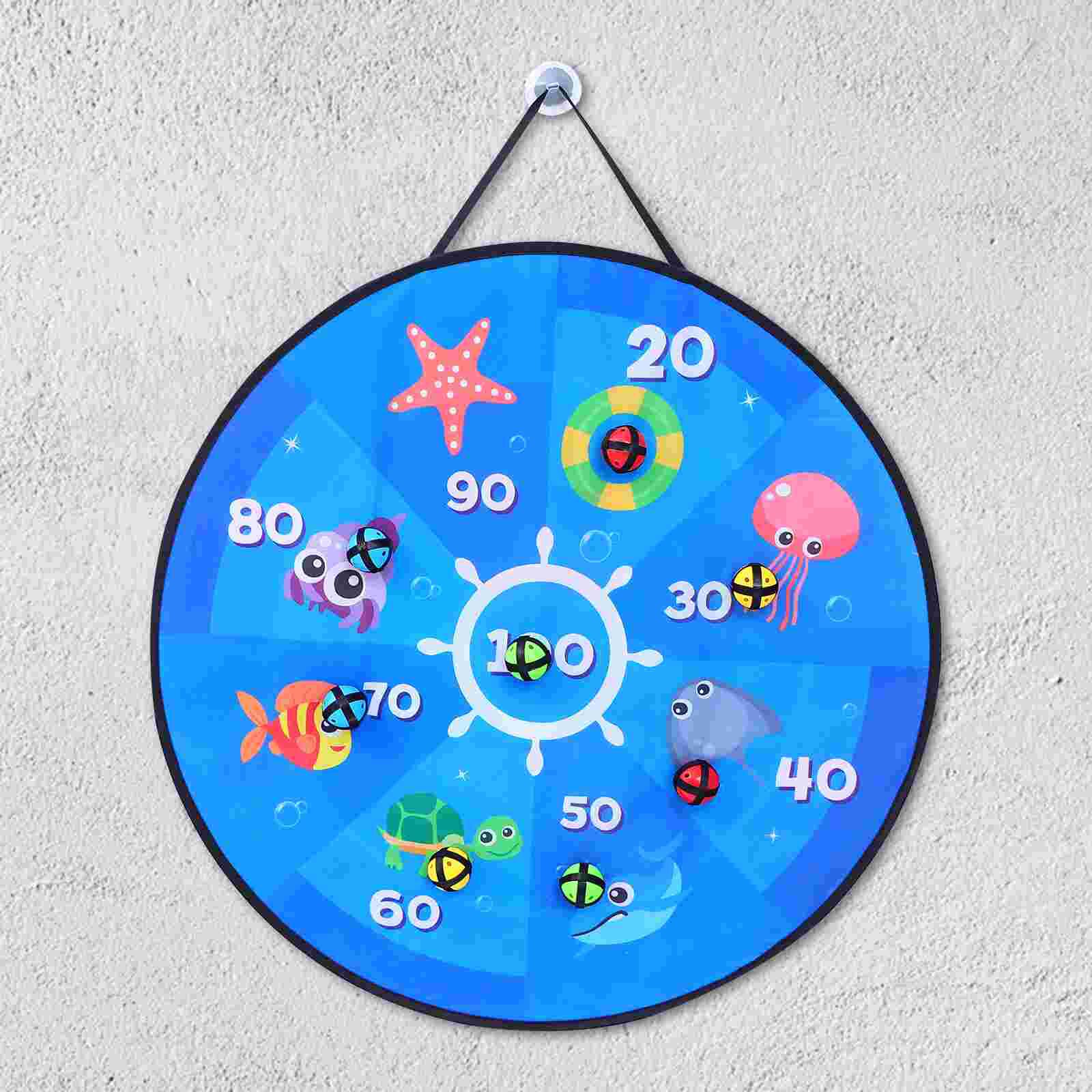 1 Set of Tossing Darts Kids Sticky Target Dart Board Interactive