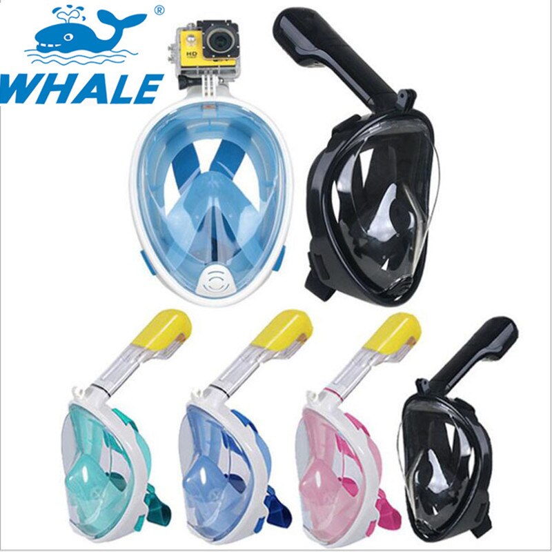 Gopro dykning maske dykning maske undervands anti tåge fuld ansigt snorkling maske kvinder mænd børn svømning snorkel dykning udstyr